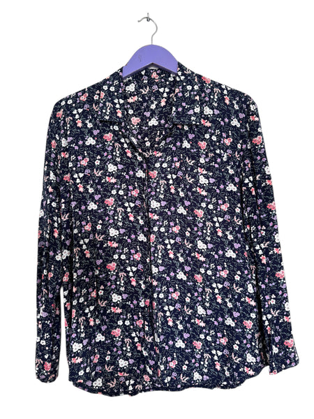Blue floral blouse - Size Large