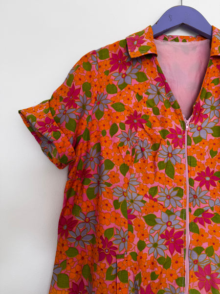 Tangerine zip dress - Size Large