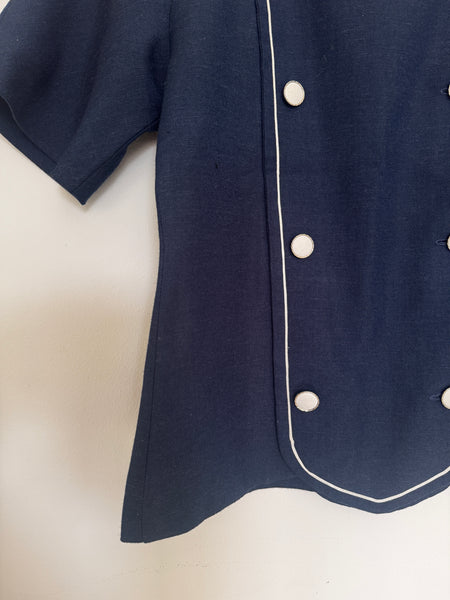 Navy vintage top - Size 32