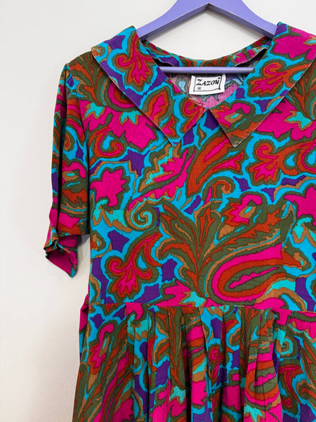 Colour vintage dress - Size Medium