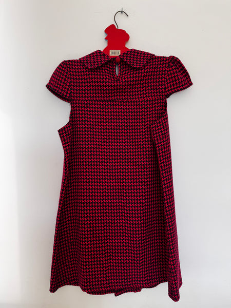 Red & black cap sleeve dress - Size Medium