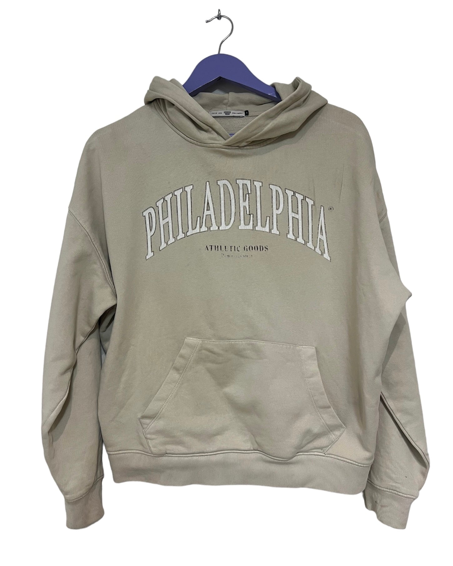 Cream Philadelphia hoodie - Size Small