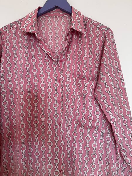 Pink chain blouse - Size XL