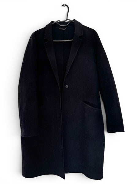 Black midi wool coat - Size 32