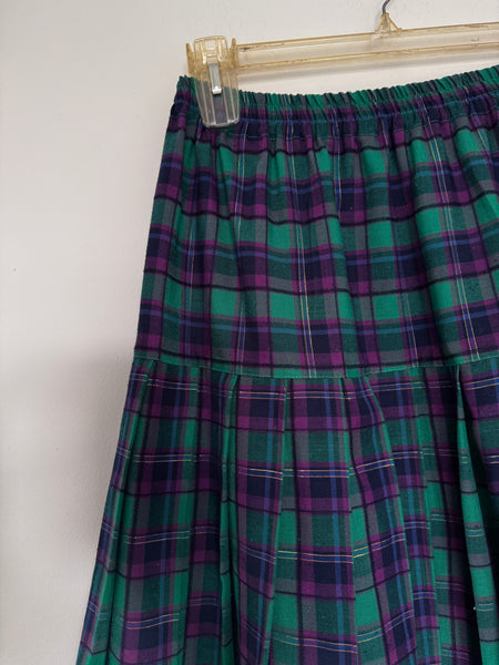 Green pleat skirt - Size M/L