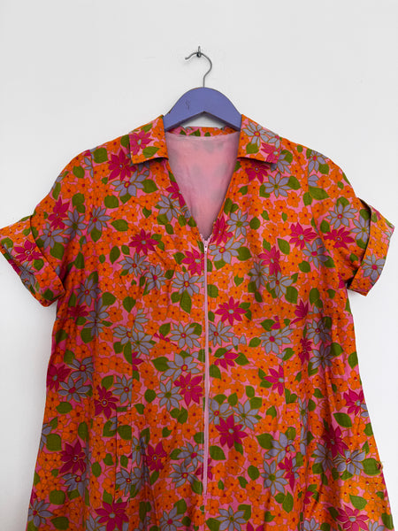 Tangerine zip dress - Size Large