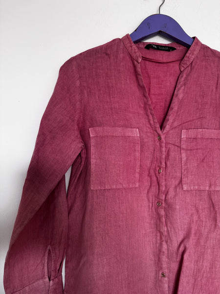 Blush linen top - Size Medium