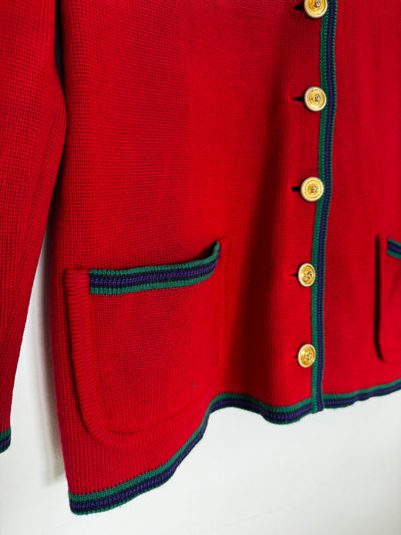 Red Ruth Reed cardigan - Size 14