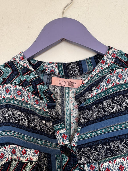 Paisley long top - Size 32 (tight fit)