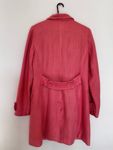 Pink tweed coat - Size 10