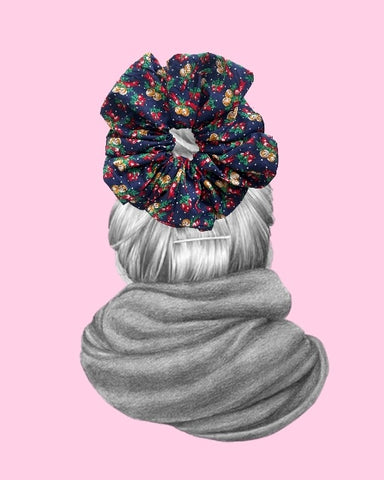 SO®️ Blue pattern giant scrunchie