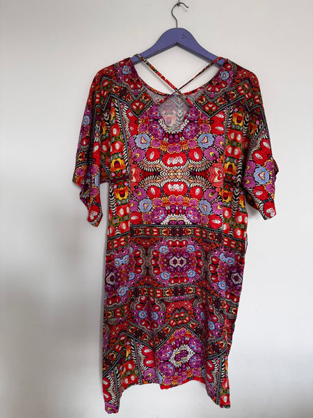Pink cotton dress - Size 42 (small cut)
