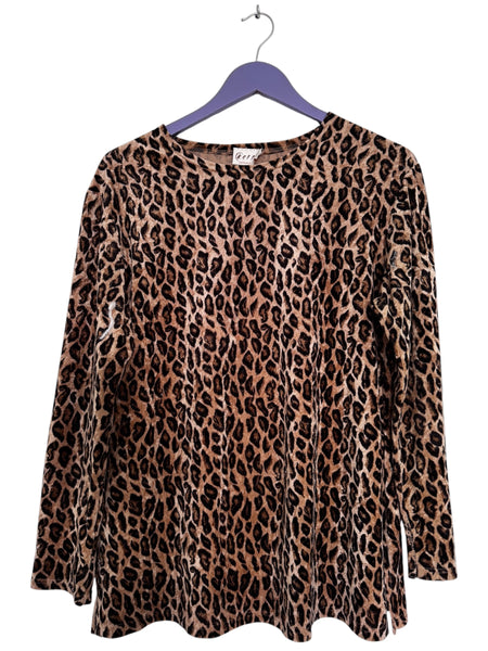 Leopard velvet top - Size Medium
