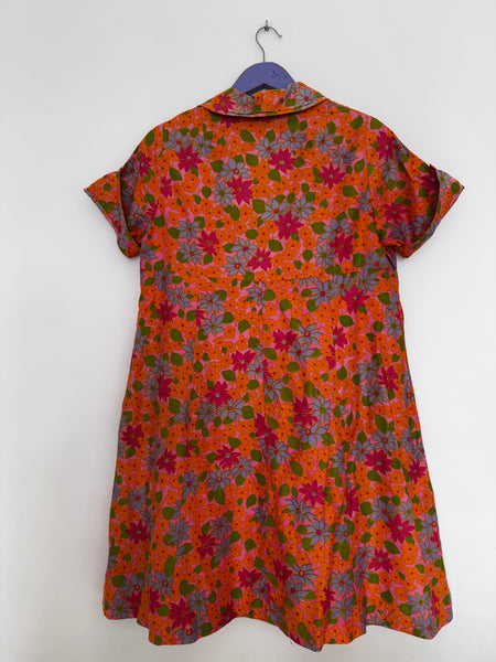 Tangerine zip dress - Size Large