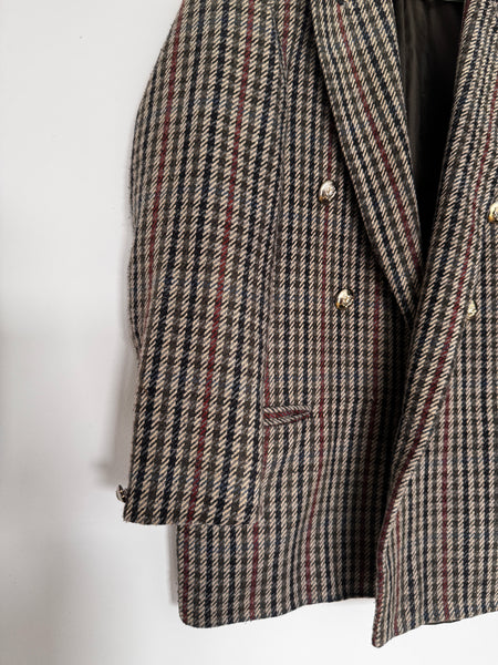 Brown check blazer - Size Medium