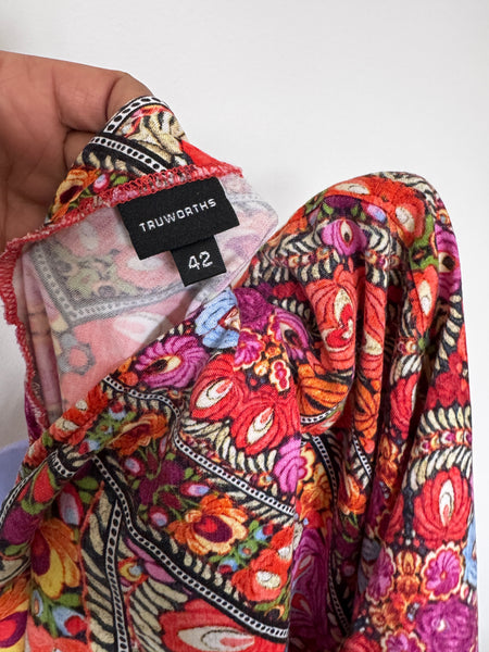 Pink cotton dress - Size 42 (small cut)