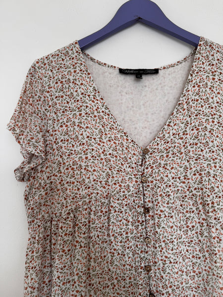 Cream floral dress - Size 12