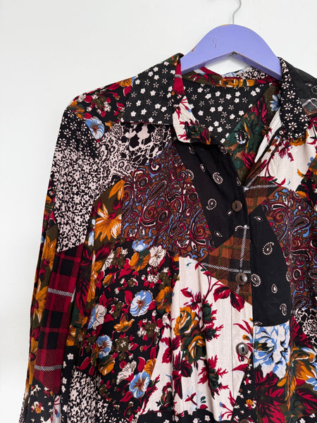 Maroon long length shirt - Size XXL