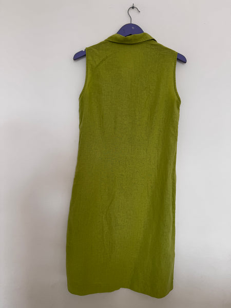 Lime linen dress - Size Large