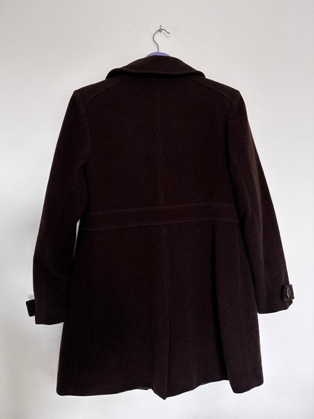 Chocolate brown coat - Size Medium
