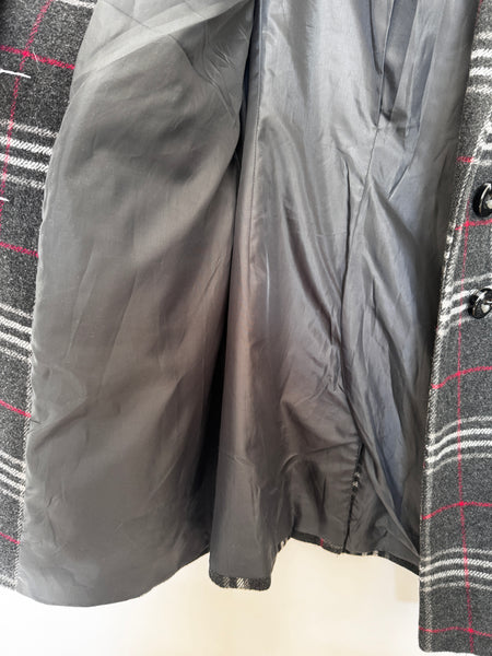 Grey plaid coat - Size 16 (small cut)