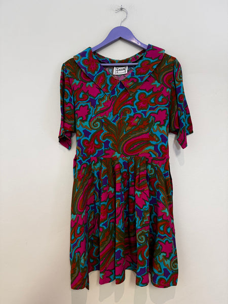 Colour vintage dress - Size Medium