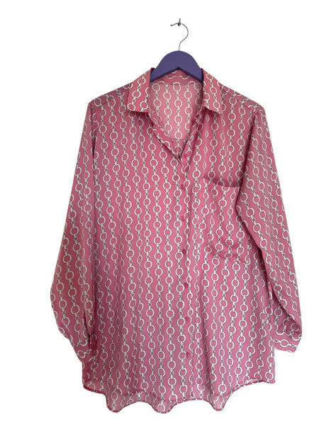 Pink chain blouse - Size XL