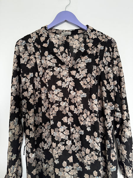 Dark brown floral dress - size 16