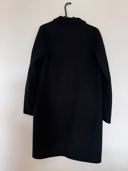 Black midi wool coat - Size 32