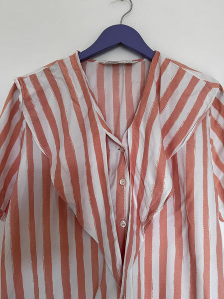 Stripy peach top - Size 10