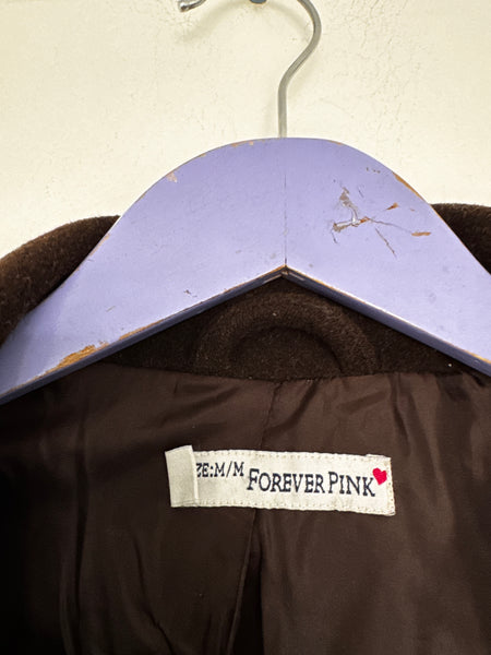 Chocolate brown coat - Size Medium