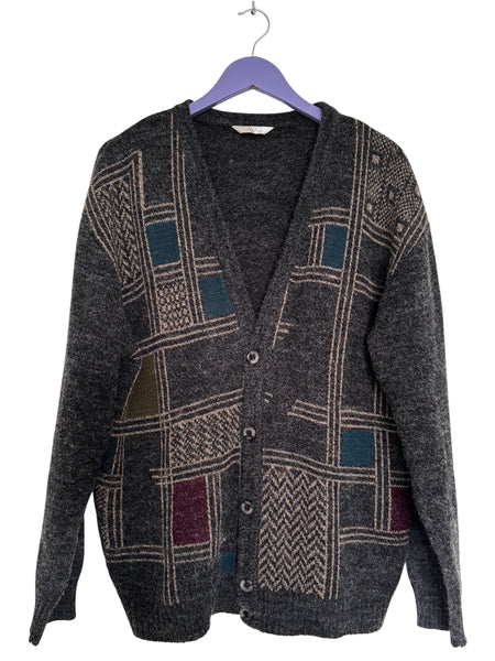 Grey grandpa knit - Size Medium