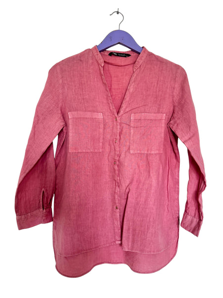 Blush linen top - Size Medium