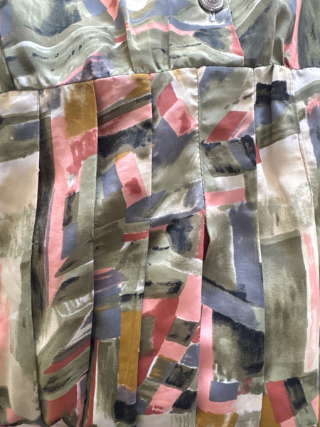 Patterned vintage dress - Size XXL/XXXL