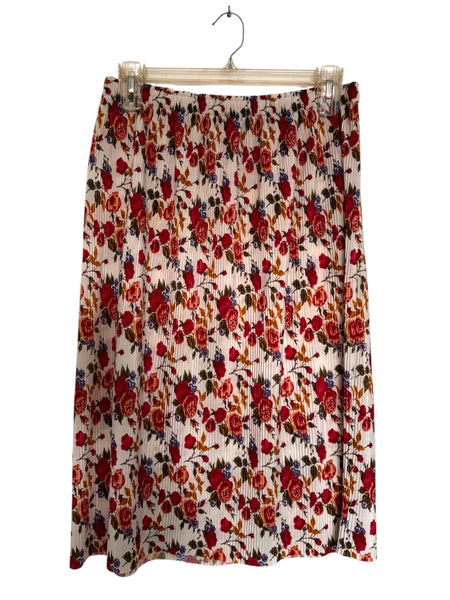 Cream floral skirt - Size 14