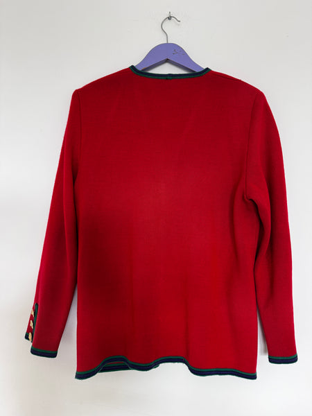 Red Ruth Reed cardigan - Size 14