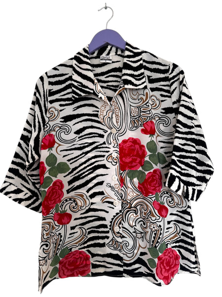 Zebra vintage top - Size Medium