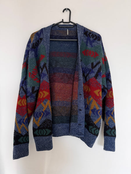 Blue grandpa cardigan - Size XL