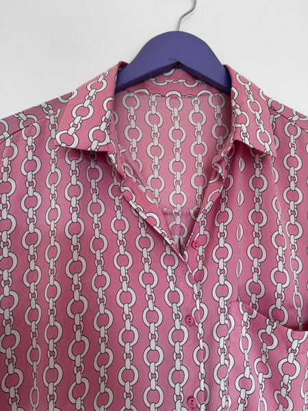 Pink chain blouse - Size XL