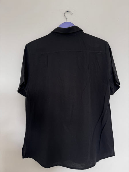Black embroidered shirt - Size XL