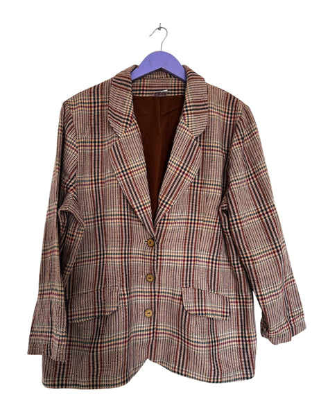 Brown check blazer - Size 20