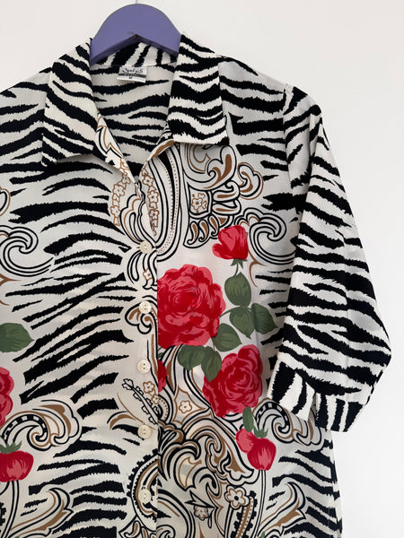 Zebra vintage top - Size Medium