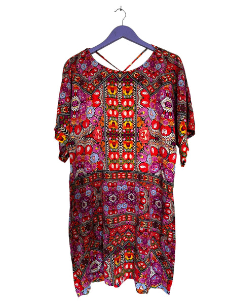 Pink cotton dress - Size 42 (small cut)