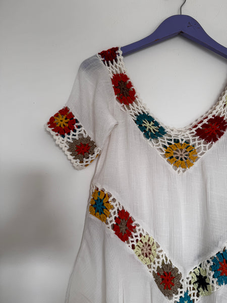 White boho top - Size S/M