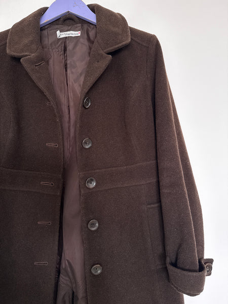 Chocolate brown coat - Size Medium