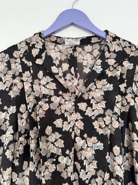 Dark brown floral dress - size 16