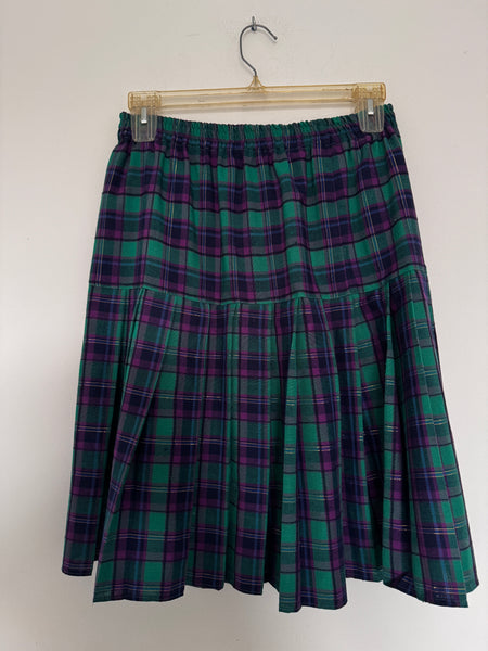 Green pleat skirt - Size M/L