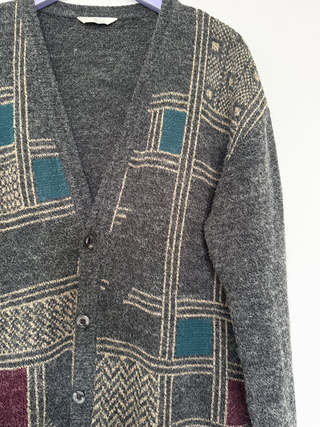 Grey grandpa knit - Size Medium