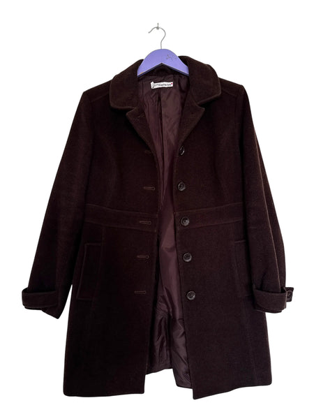 Chocolate brown coat - Size Medium