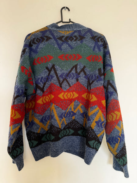 Blue grandpa cardigan - Size XL